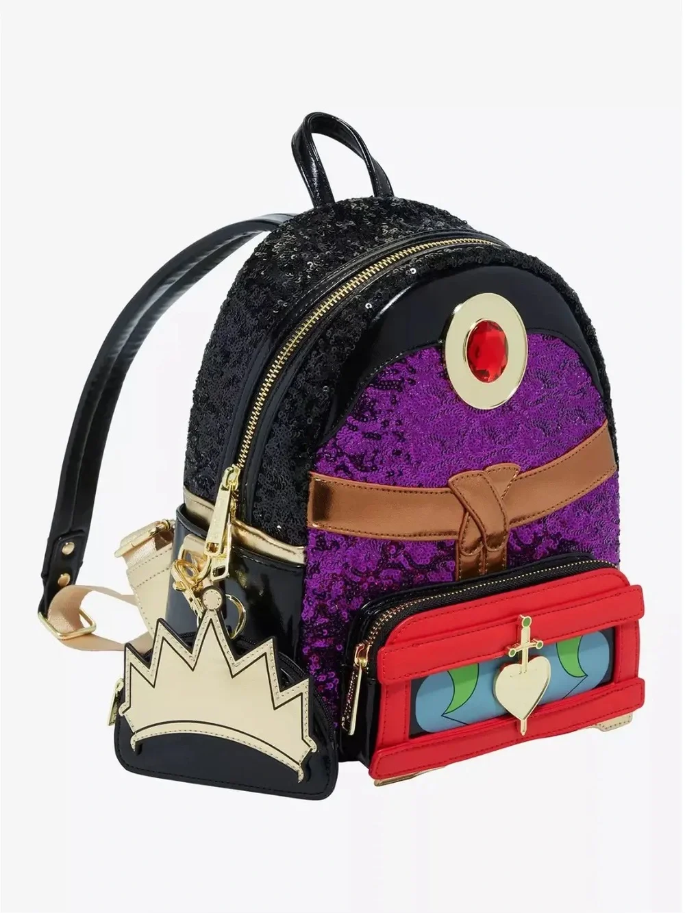 Loungefly x Disney Evil Queen Sequined Figural Mini Backpack